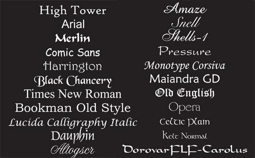 fonts