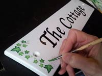 Hand Painted Ceramic Sign