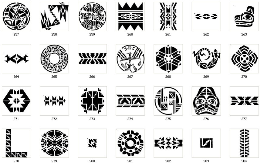 Aztec symbols pictures