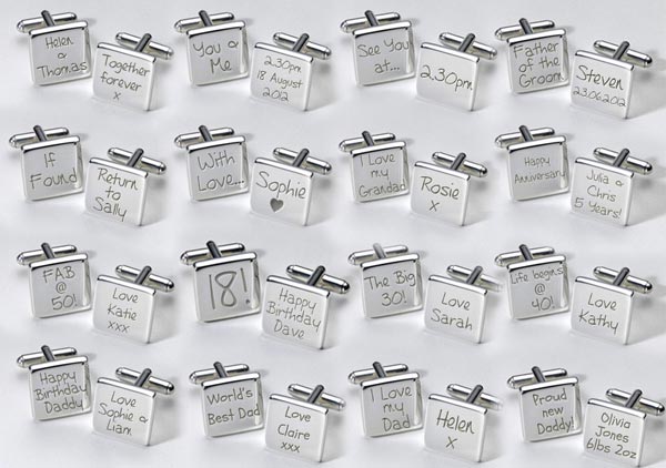 Engraved Cufflinks For Birthdays Weddings Anniversaries Personalised Cufflinks Wedding Ref