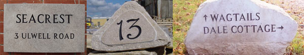 Purbeck stone signs