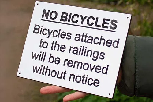 Stands out even more if white on black Engraved Acrylic Information Sign