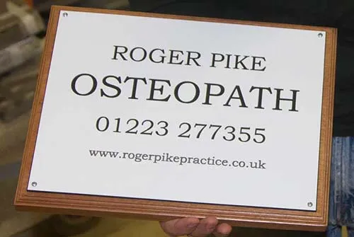 These look great mounted on a backing board. Engraved Acrylic Laminate Plaque