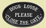 Off the shelf cast metal signs
