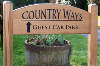Large wooden sign boards