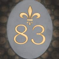 Oval Slate House Number