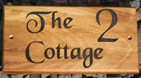 Iroko Wood House Sign
