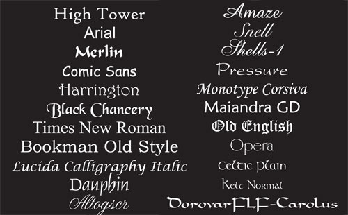 Fonts for signs and memorials