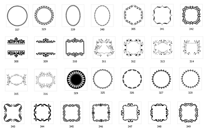 Square and Round Borders