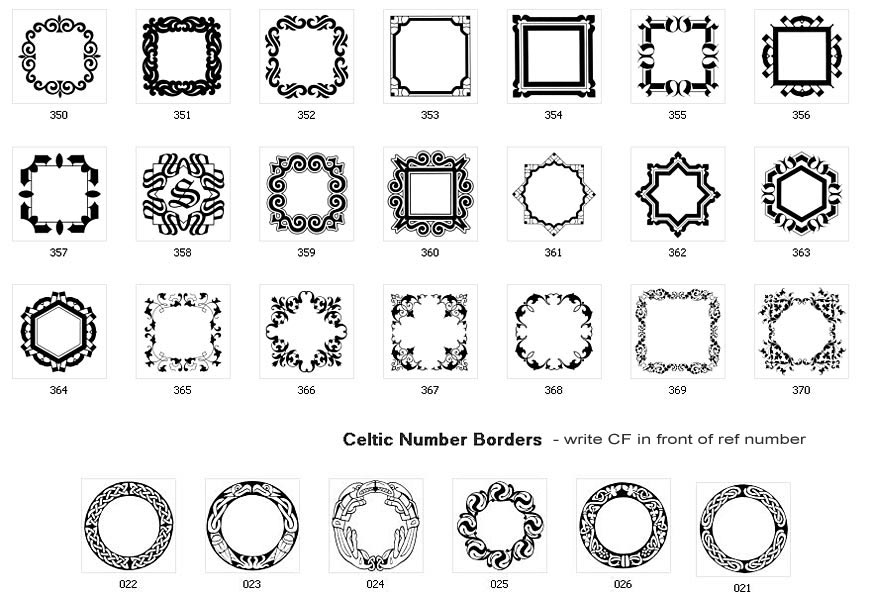 Square and Round Borders