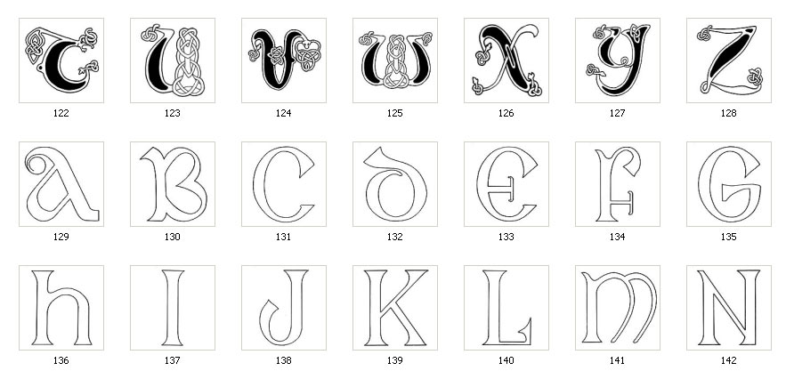 celtic letters 2