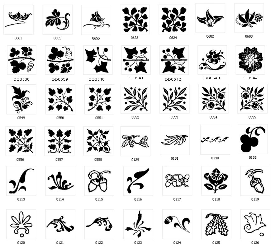 Tree and leaf designs