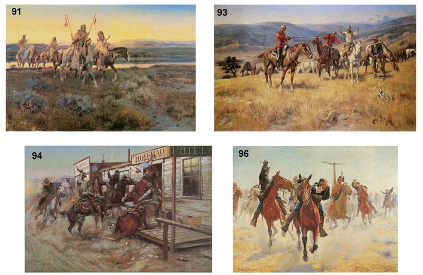 American frontier artwork - horses