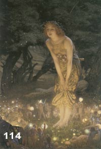 Girl with Fairies in thr woods
