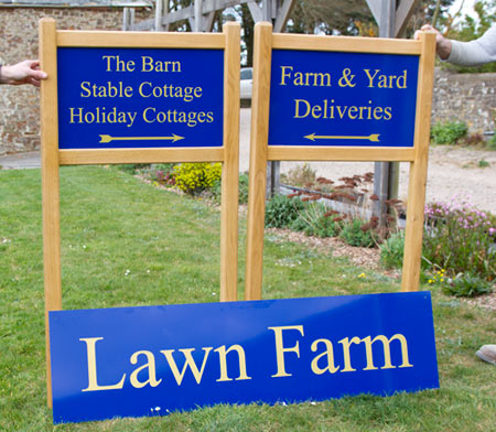 Asorted Business Signs to be used at the farm entrance.