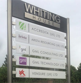Acrylic signs for business park.
