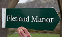 Good value directional arrow house sign using T-channel. Good value directional arrow house sign using T-channel.