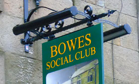 Hanging sign on bracket with full colour image Hanging sign on bracket with full colour image