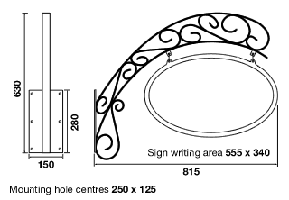 Parisian Arch - Dimensions