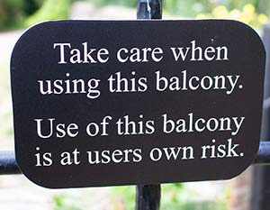 Aluminium railings sign.