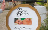 Round framed hanging sign