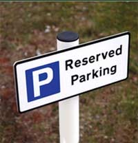 Sinlge sided aluminiumsign on post Sinlge sided aluminiumsign on post