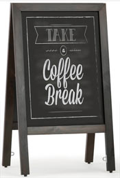 Wooden chalk board / budget wooden pavement sign