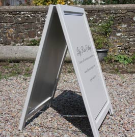 Painted wooden Pavement Sign