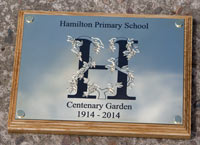 Engraved brass plaque Engraved brass plaque