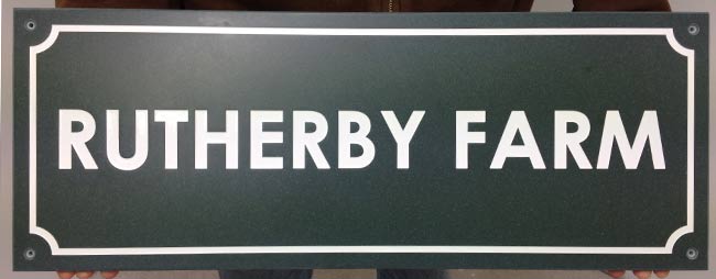 Engraved Corian Farm Sign