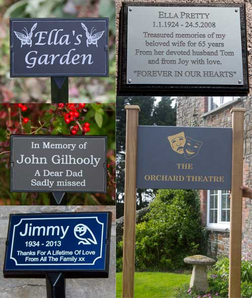 See the whole range of engraved house signs and memorial plaques.