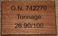 engraved wooden plaque