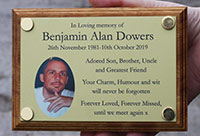 Plaques with full colour photos.