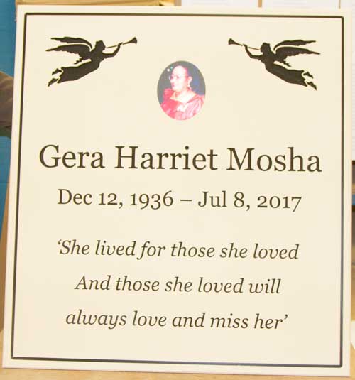 Large memorial plaque with inlaid colour photo - fully weatherproof