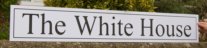 Large good value black and white signs.