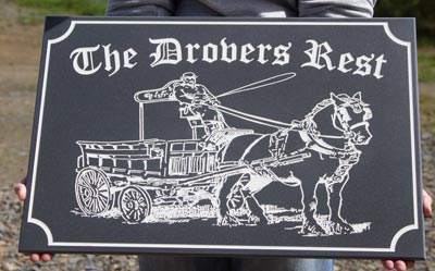 Large Engraved Plaque made from stone like corian Large Engraved Plaque made from stone like corian