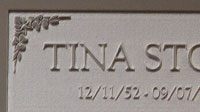 Corian plaques with the lettering raised Corian plaques with the lettering raised