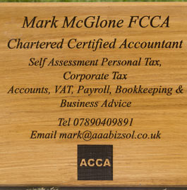 Wooden accountants plaque