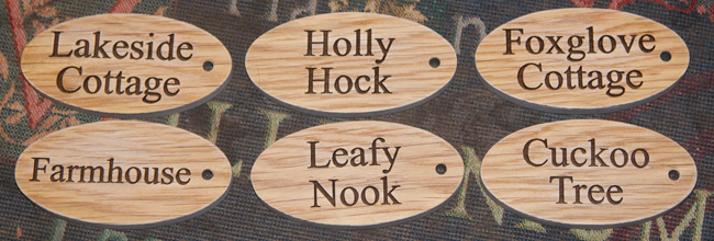 Engraved wood keyrings