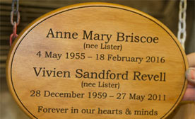 Oval and Round Wood Memorial