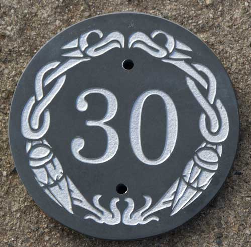 Celtic House Number Sign