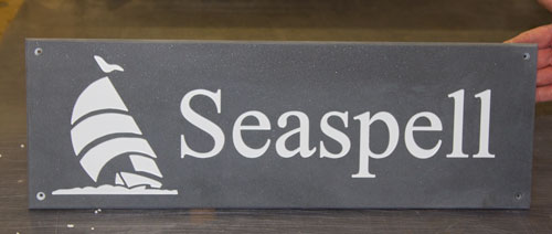 Stone-Like Corian House Sign