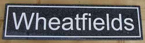 20mm thick dark grey granite house sign