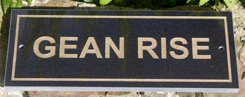 Black Granite House Sign