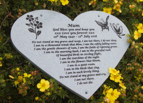 Poem on Corian Heart Memorial 1807.se.051