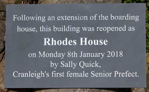 Plaque for building opening made in slate