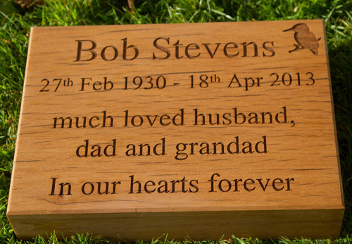 Solid Wooden Memorial Tablet