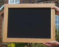 Personalised oak framed blackboards