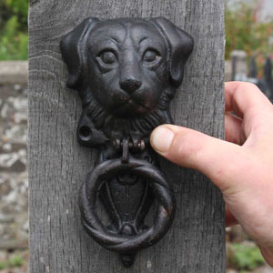 Dog Door Knocker.