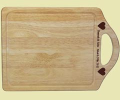 Wooden handled cutting board